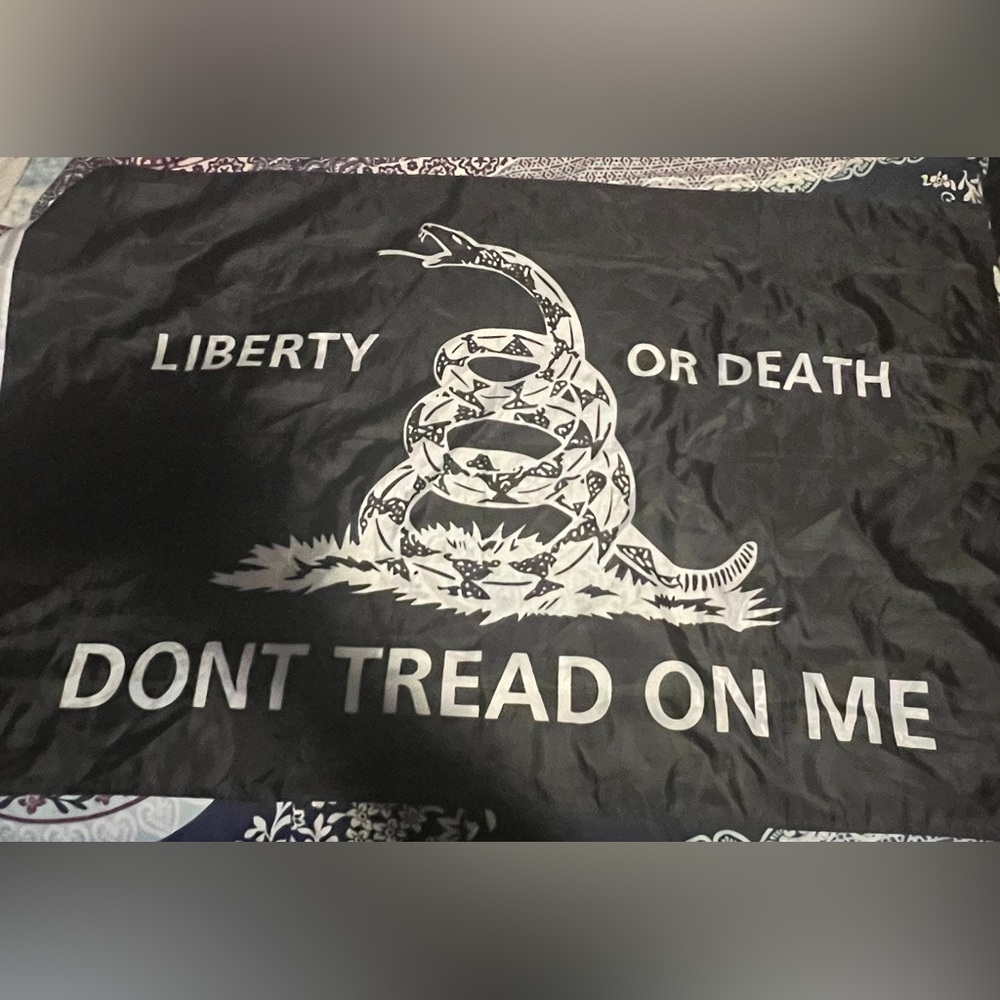 Black Gadsden Wall Flag